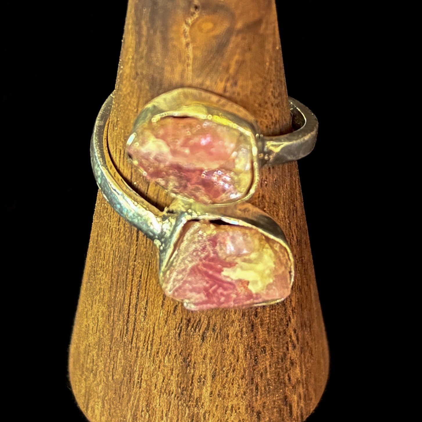 Raw Pink Tourmaline Ring