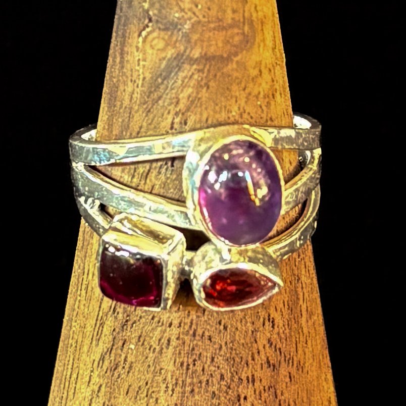 Garnet & Amethyst Ring