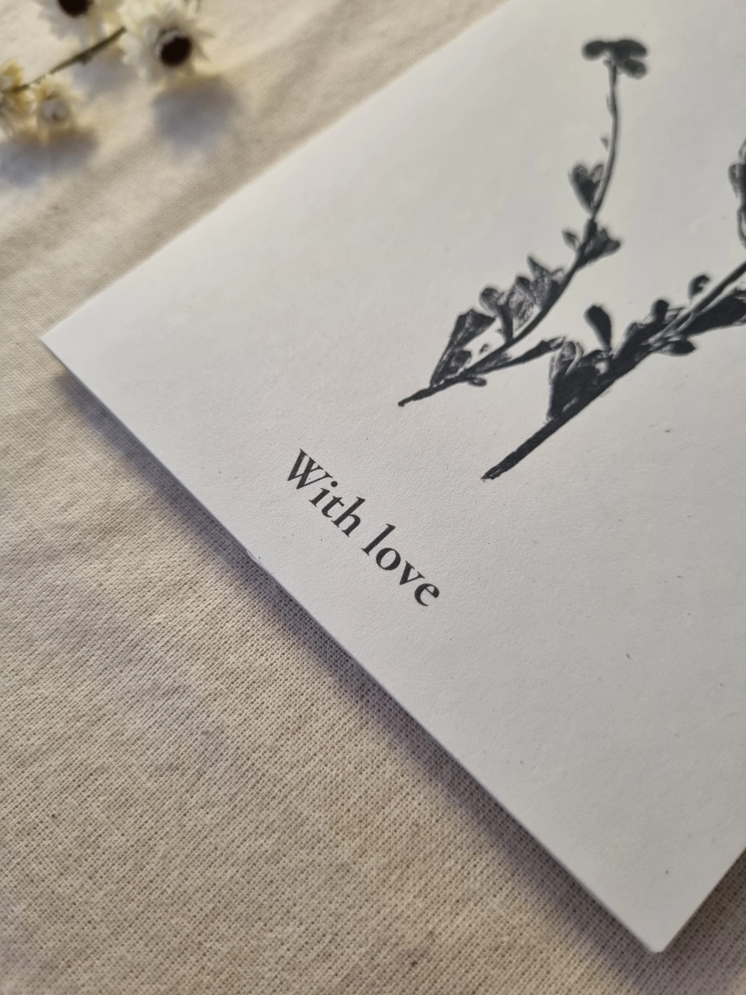 Botanical Card – Common Everlasting – “With Love”