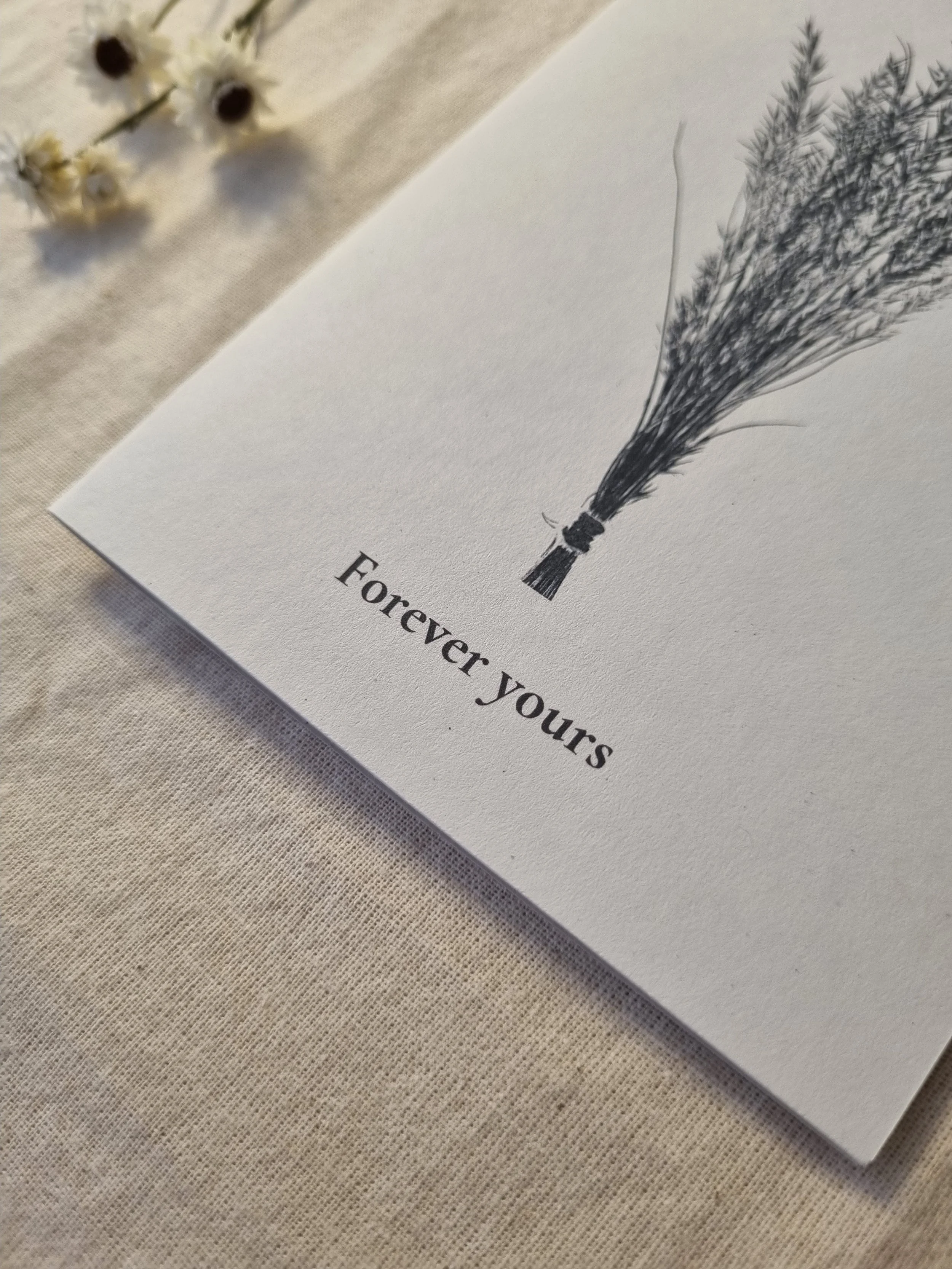 Botanical Card – Wallaby Grass – “Forever Yours”