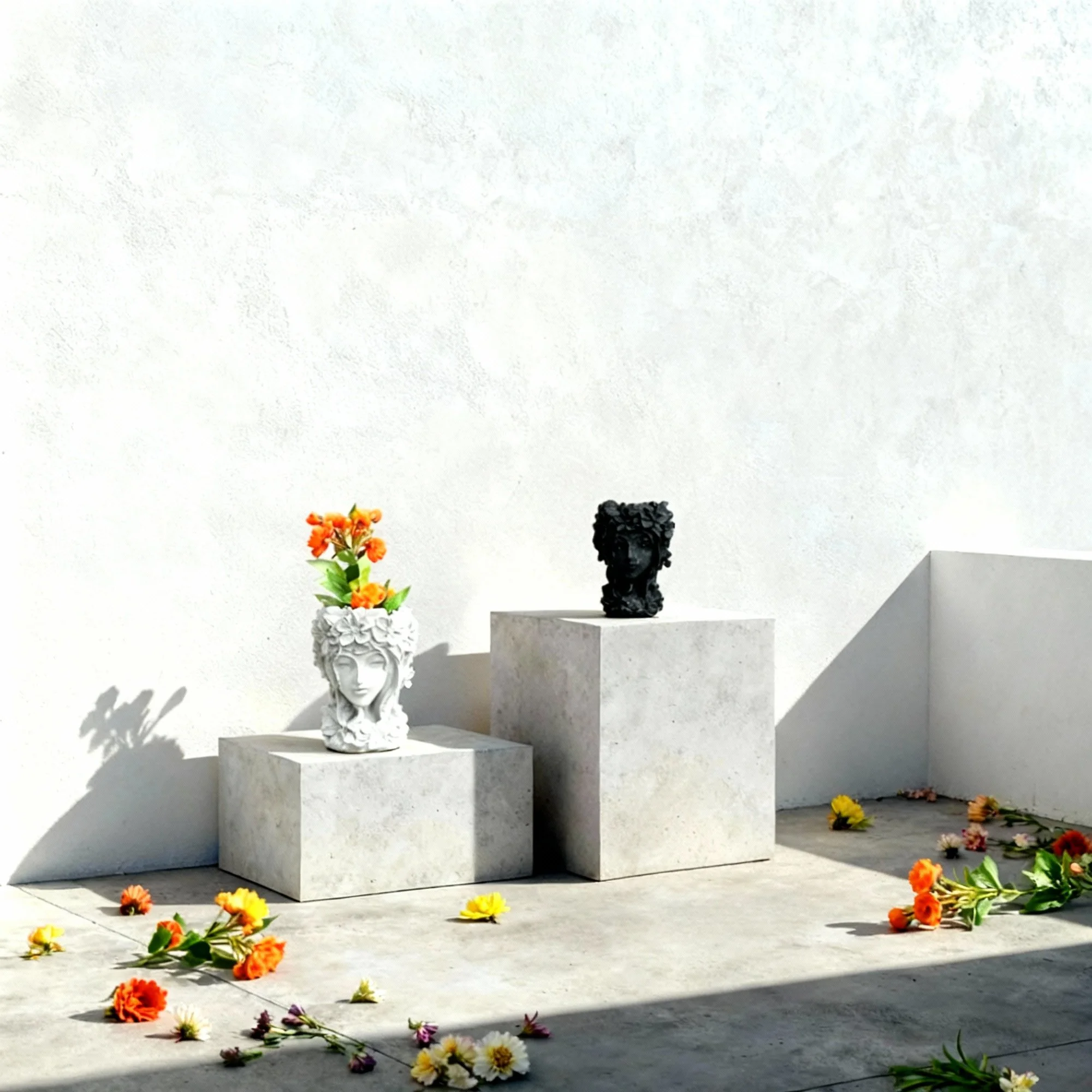 Gaia – Maceta de escayola artística