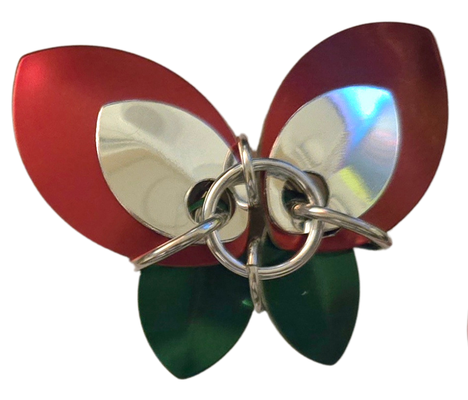 Scale butterfly - red, green, silver.png