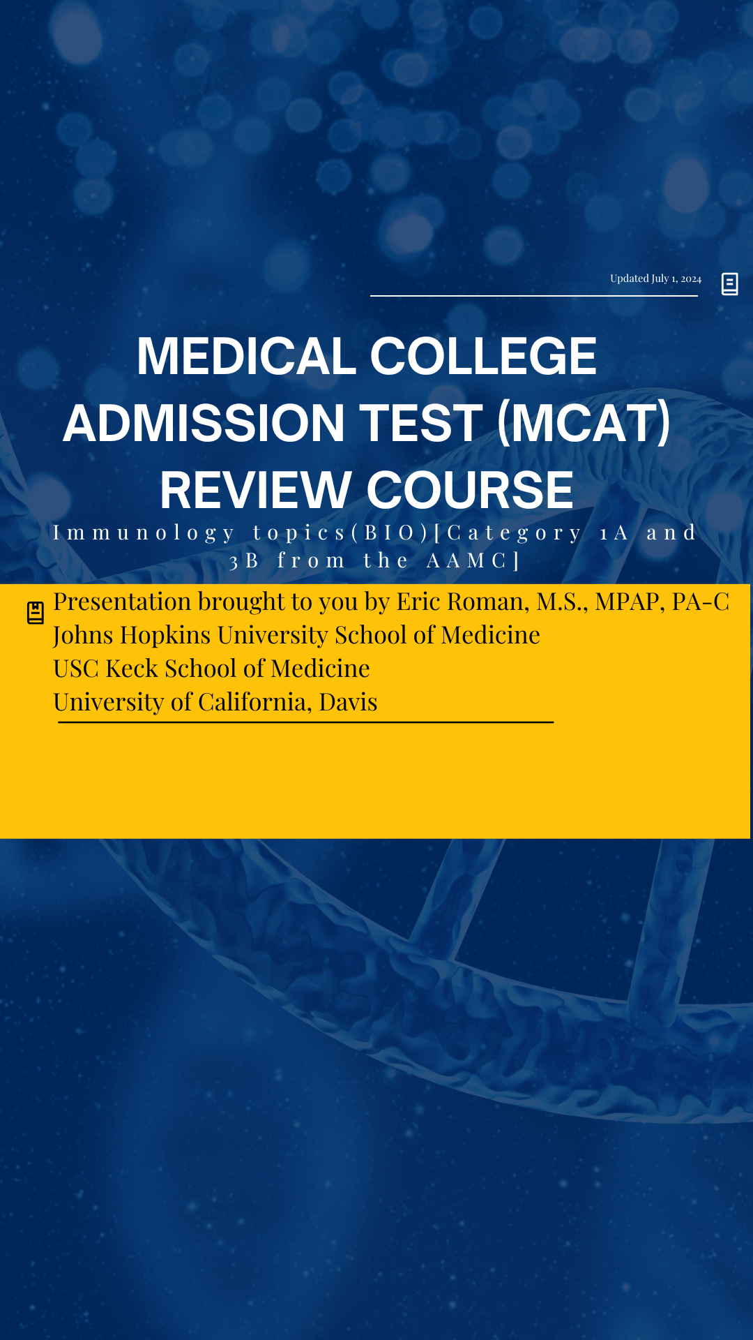 MCAT Bio: Immunology Lecture and Practice Questions