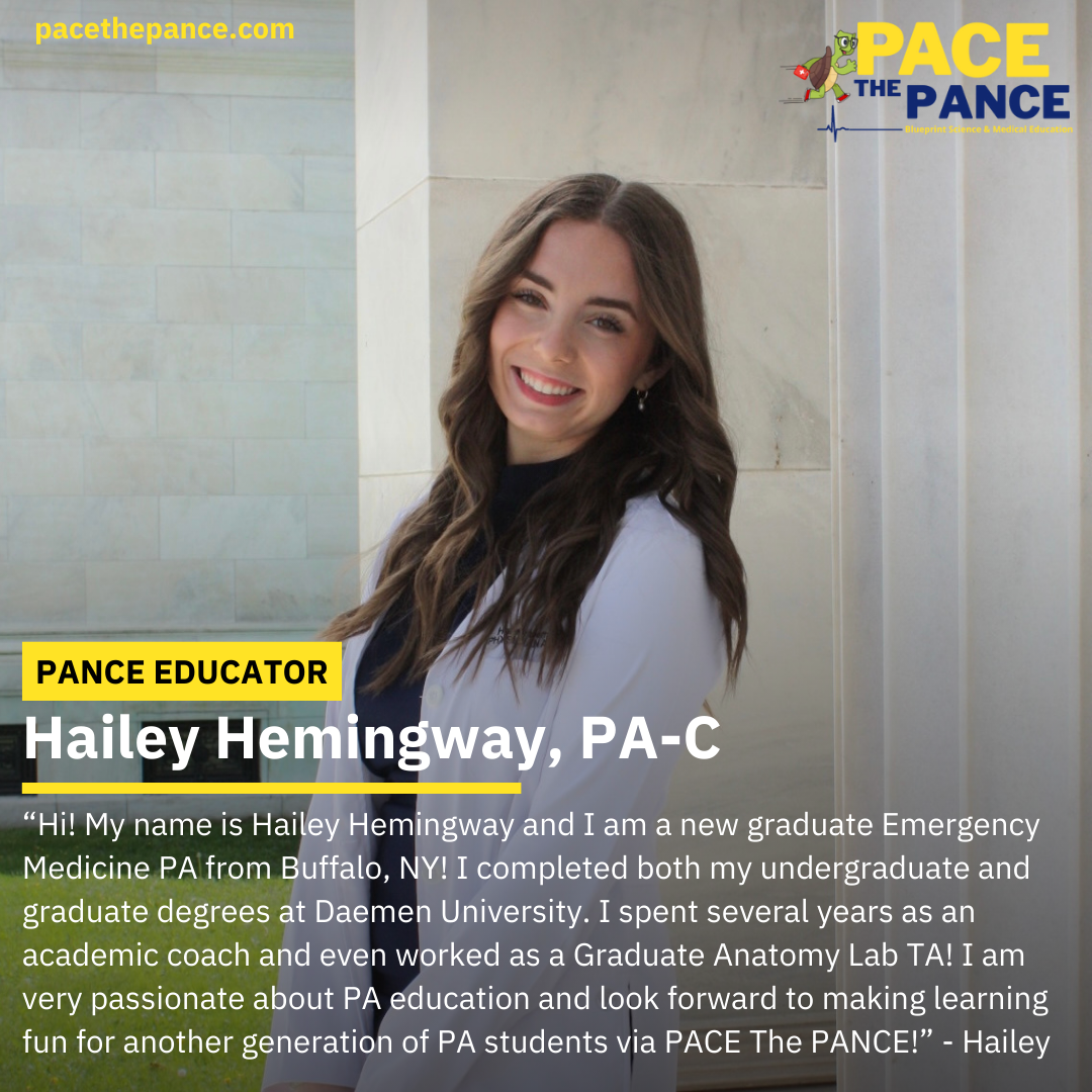 A young woman with long, wavy brown hair smiling and posing outside against a stone wall. She is wearing a white lab coat and appears to be a healthcare professional or educator.