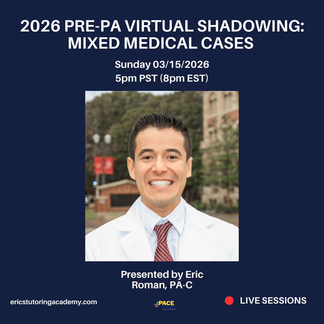 2026 Pre-PA Virtual Shadowing: Mixed Medical Review with Eric Roman, PA-C