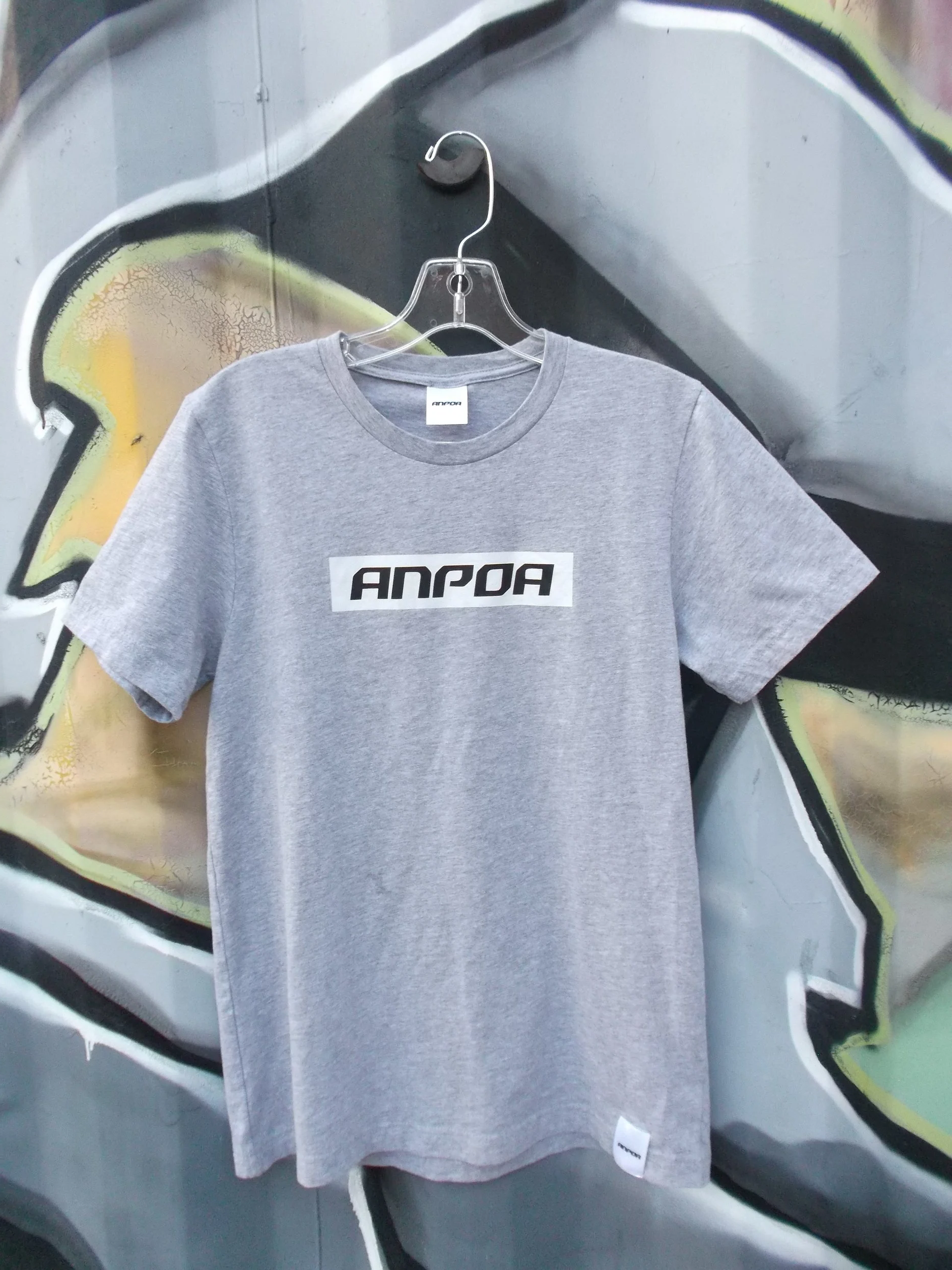 GREY ANPOA BOX LOGO T-SHIRT