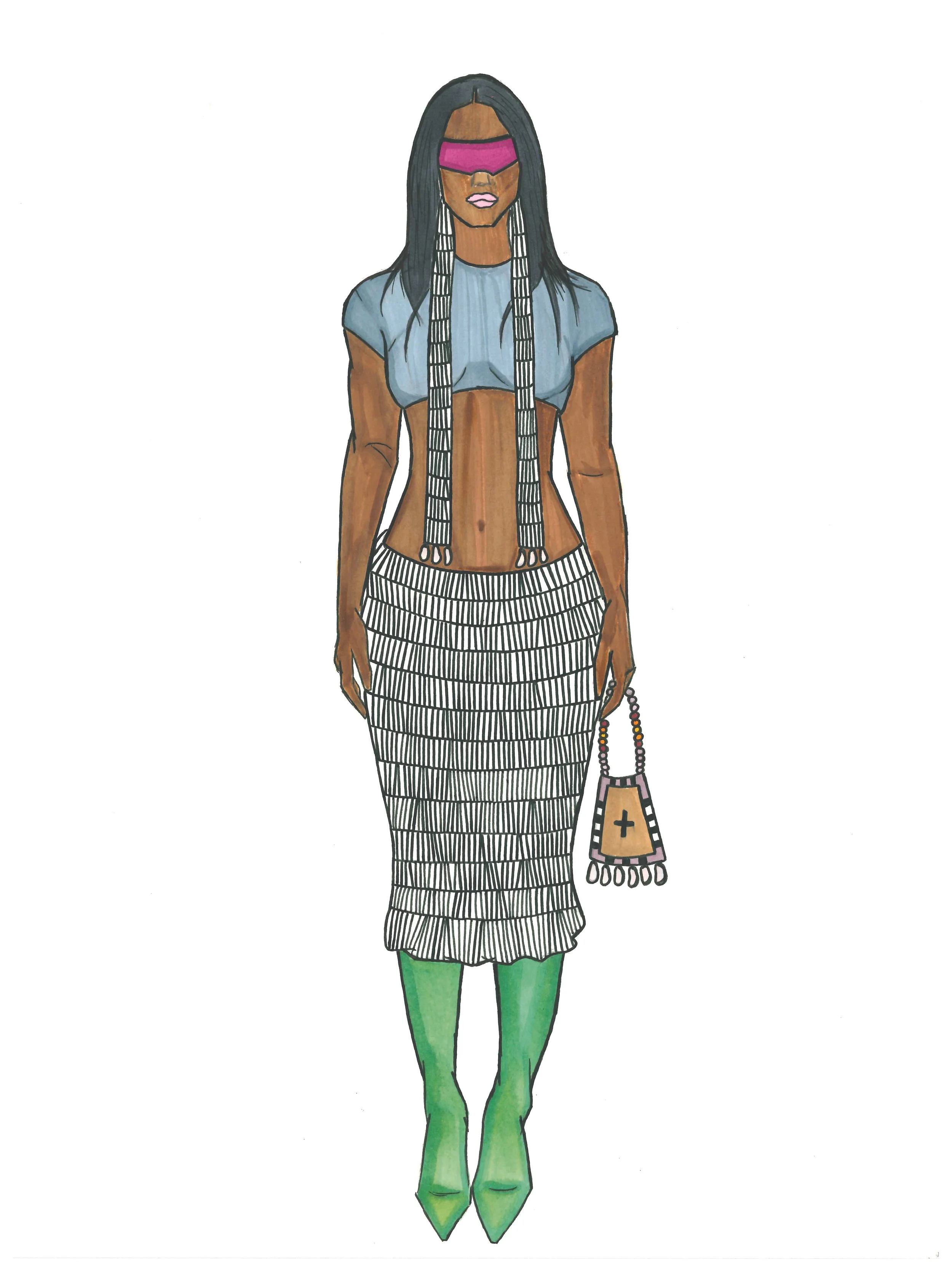 Dentellium baddie print