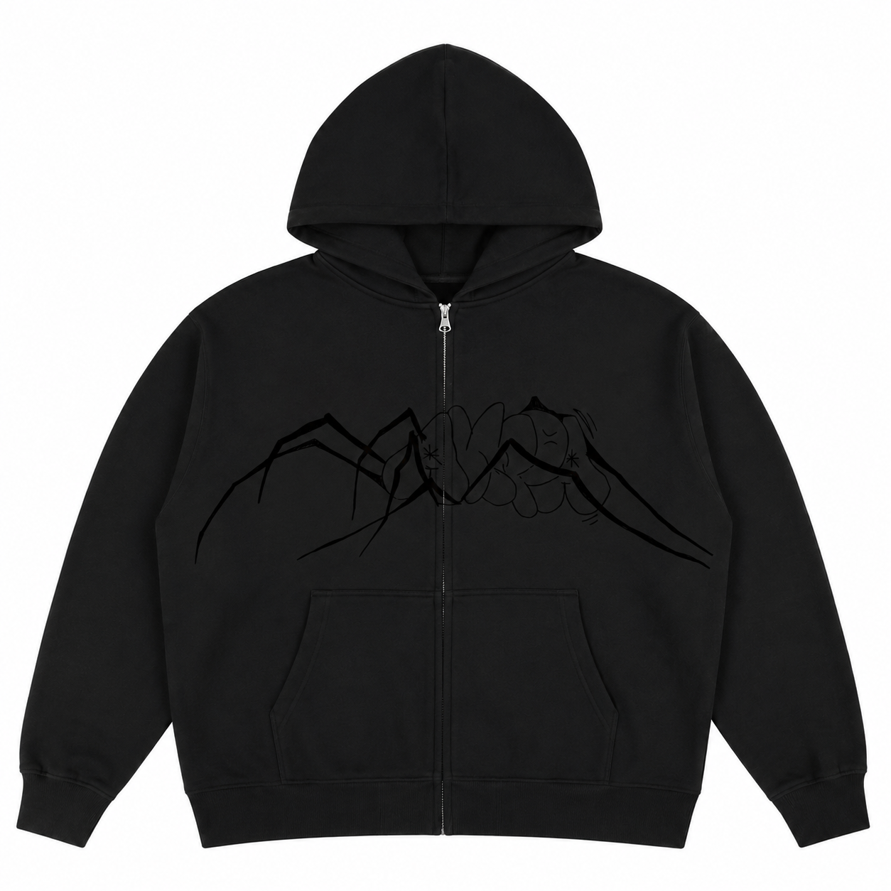 ANPOA Spider Zip Up Hoodie