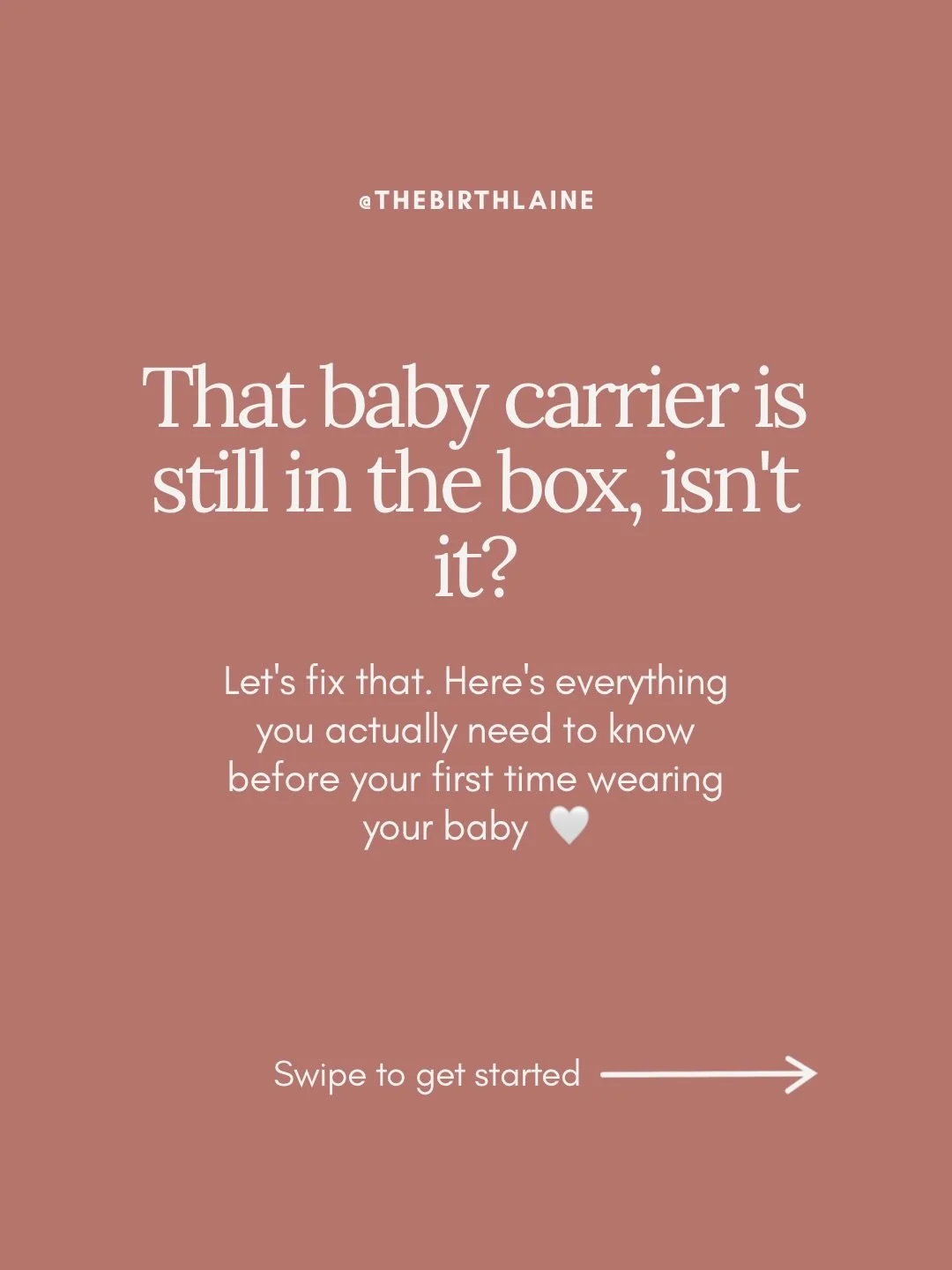 That carrier is still in the box, isn&rsquo;t it. Let&rsquo;s fix that. 👇🏼

No judgment -  I see it all the time. The carrier gets gifted or purchased with the best intentions (and ALL the online research), and then life happens and it just... sits