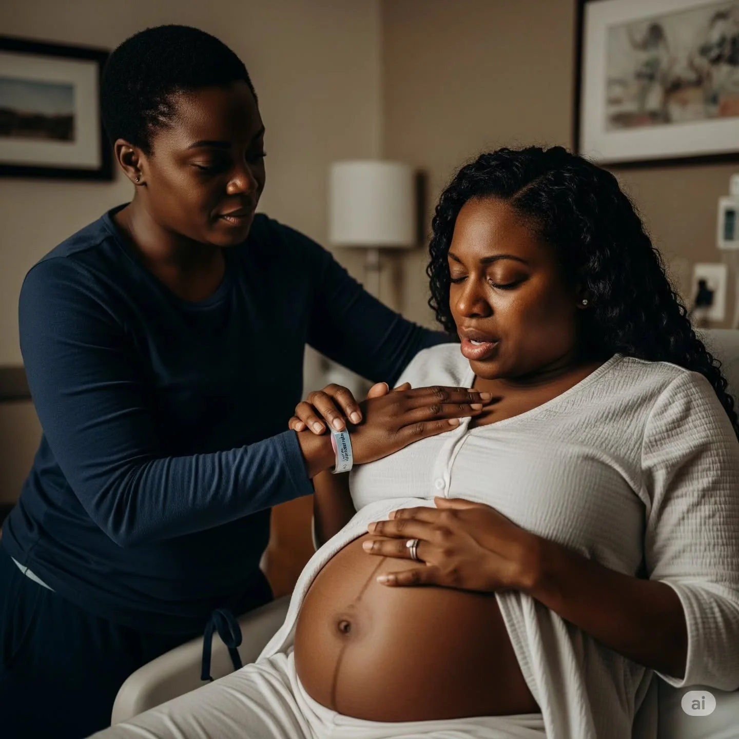 I created this photo using AI and I absolutely love it! Women of color deserve the absolute best healthcare and maternal care. We need more people who look like us advocating for us. Pregnancy is a sacred journey that should be honored. 

Every where