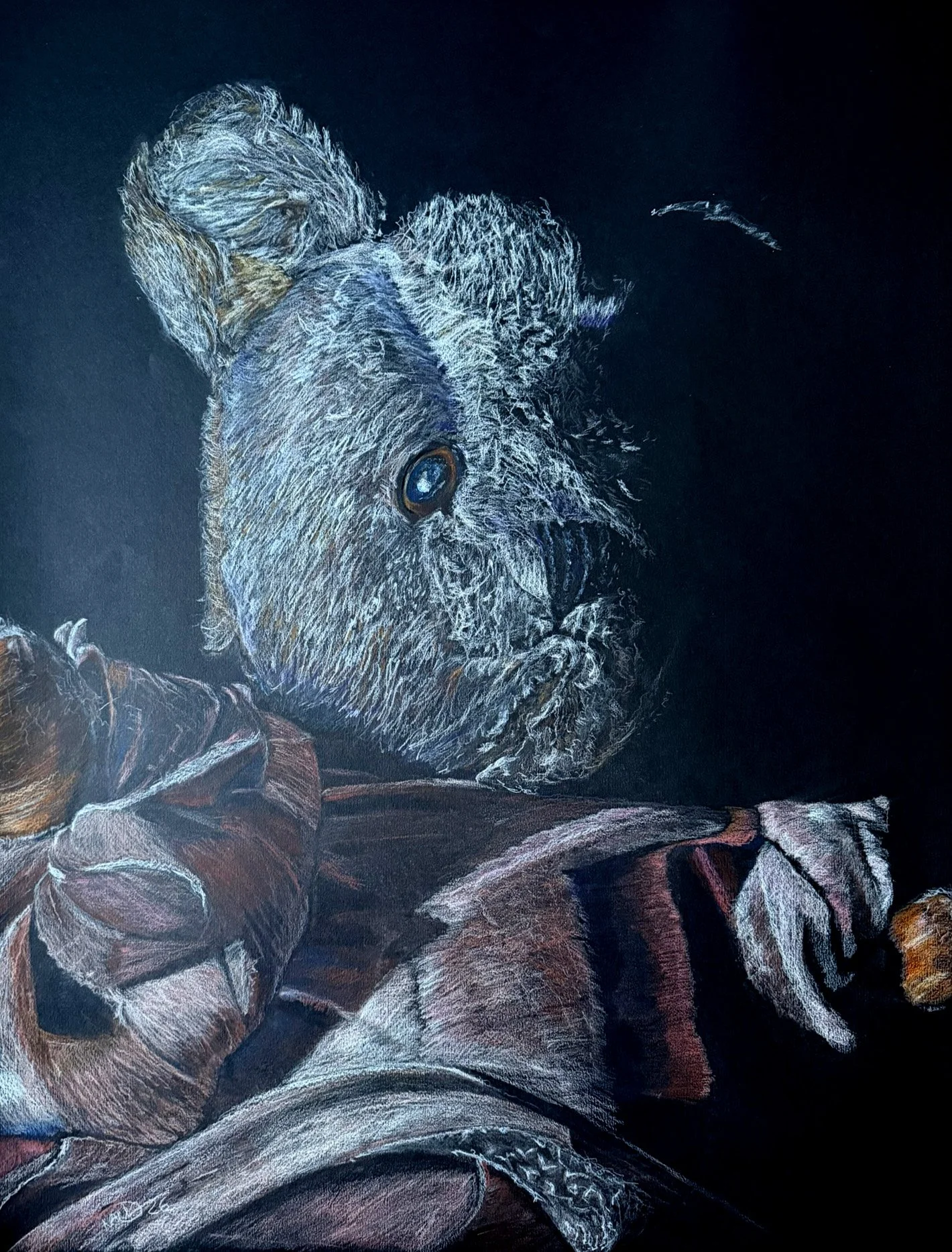 Thomas, 65 x 50 cm, Buntstifte auf Papier, 2026