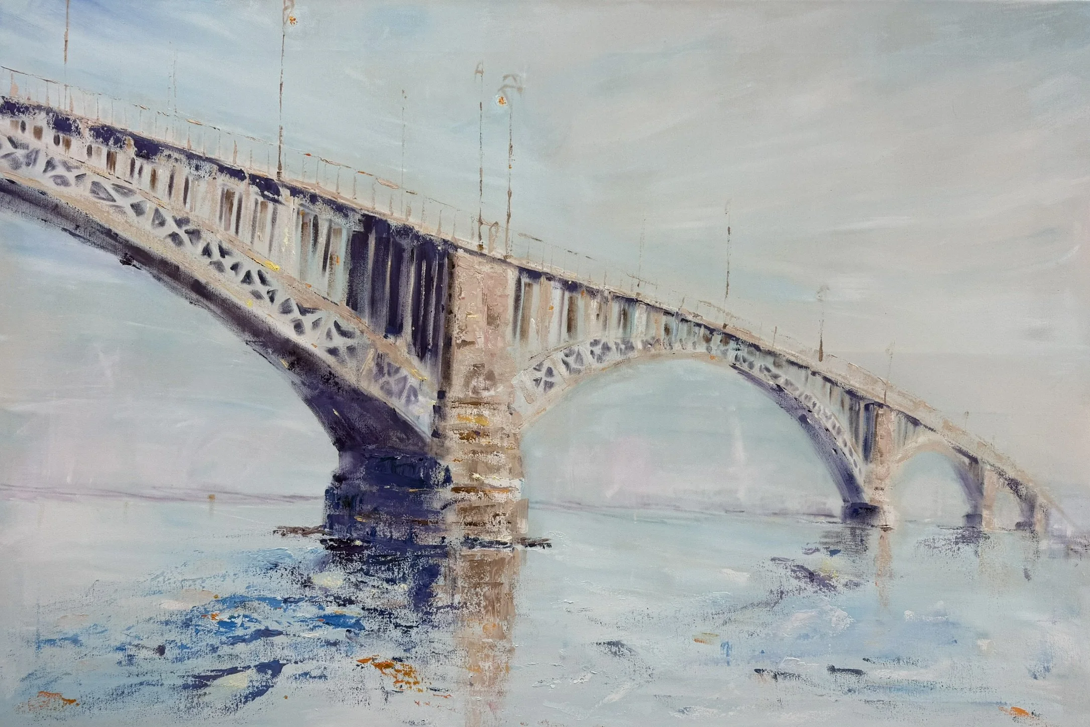 Brücke, 80 x 120 cm, Öl auf Leinwand, 2025