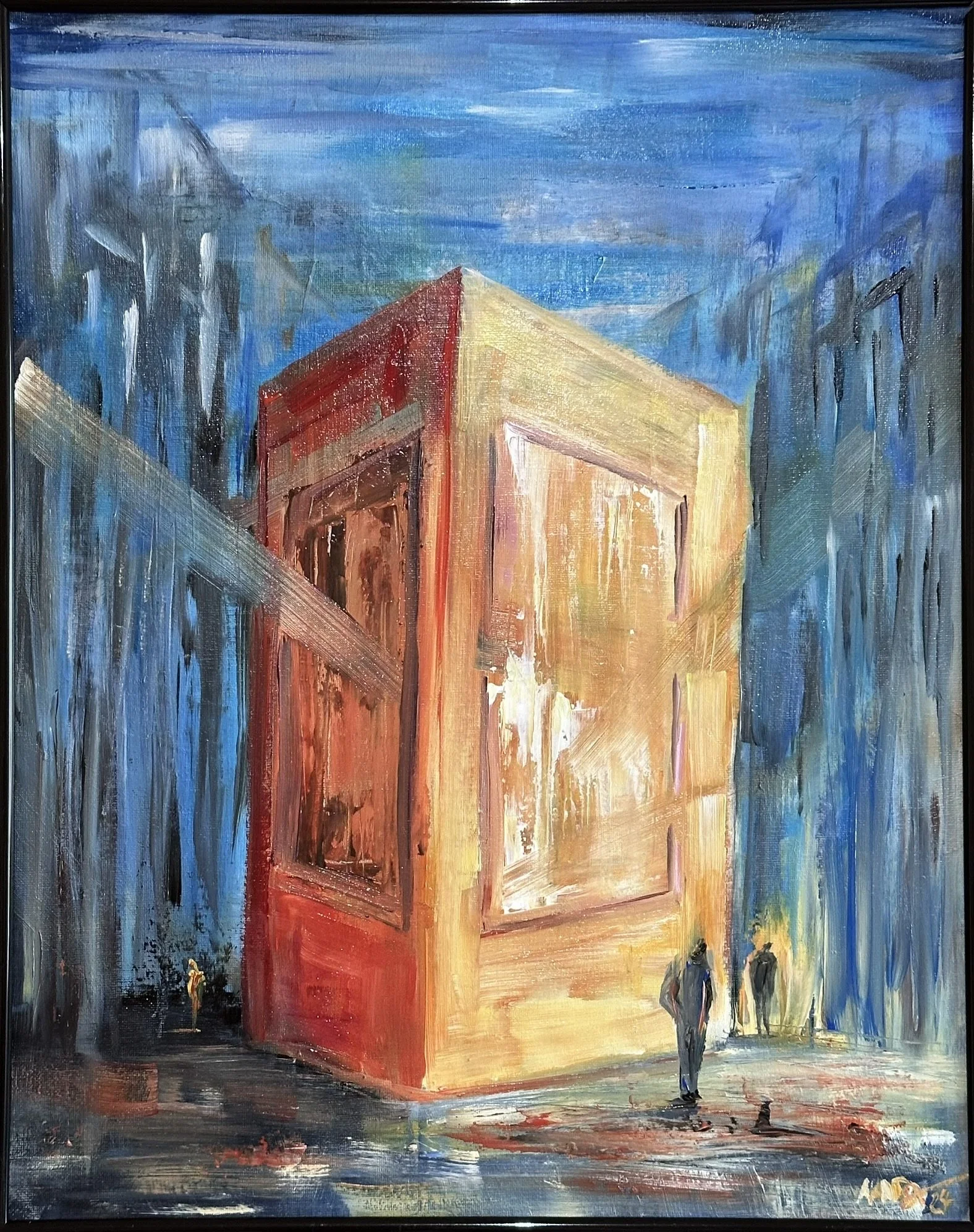 Der klatschende Affe, 50 x 40 cm, Acryl auf Karton, 2024 - verkauft