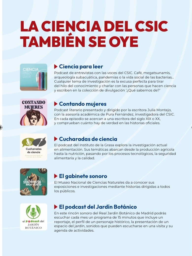 &hellip; y este jueves, a las 13:30 #CONTANDOMUJERES participar en una mesa redonda en @estacionpodcast #serrer&iacute;abelga 
Os esperamos! @csicdivulga @CSIC @la_republicaindependiente #podcasting #podcasts #rosariodeacu&ntilde;a #alfonsinastorni #