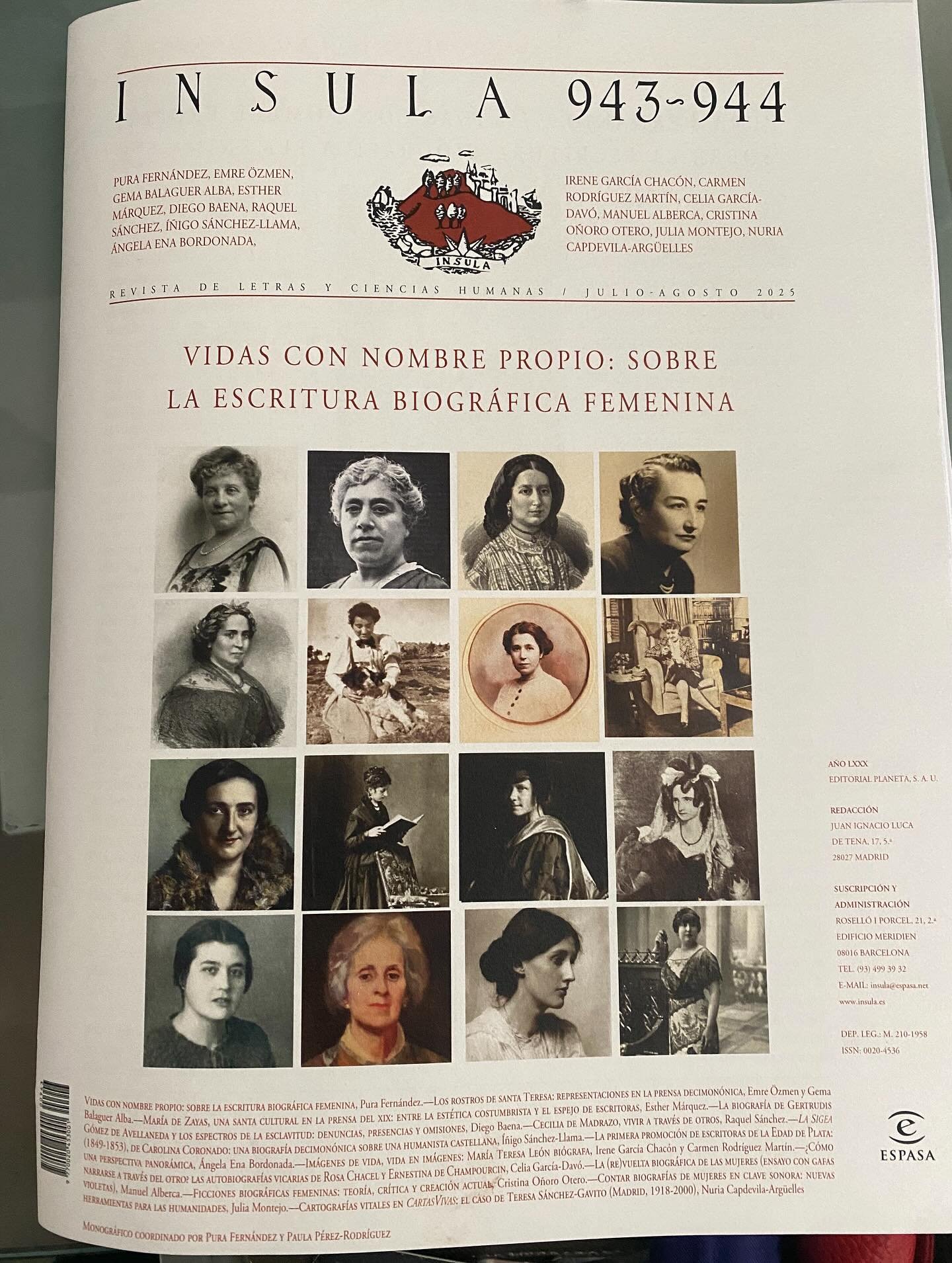 No os perd&aacute;is el monogr&aacute;fico sobre biograf&iacute;as femeninas de @insulaliteraria.
Y el podcast #contandomujeres como ejemplo de transferencia de conocimiento :)
