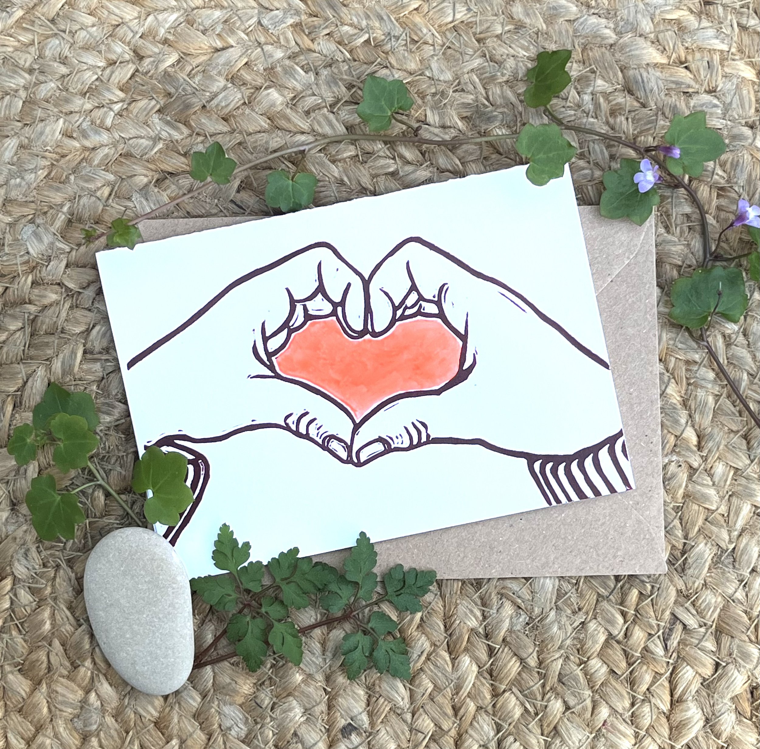 Heart Hands card