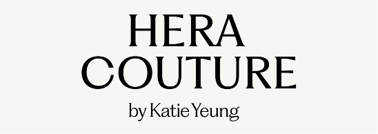 Title page with text 'HERA COUTURE by Katie Yeung' in black font on a white background.