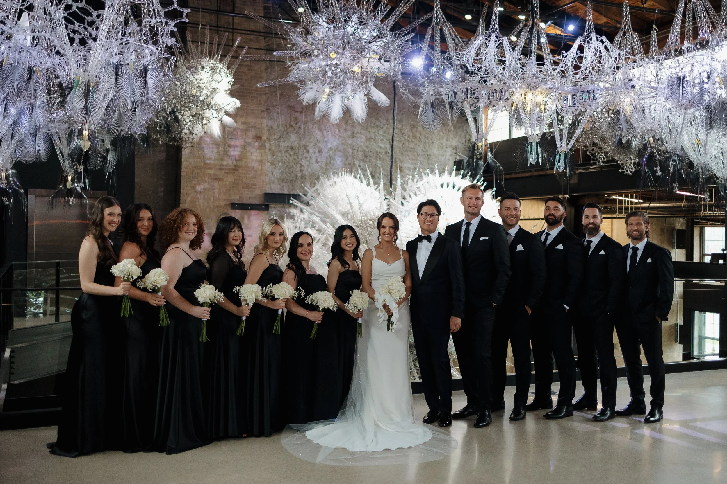 Wedding party portraits at Tapestry Hall in Cambridge Ontario