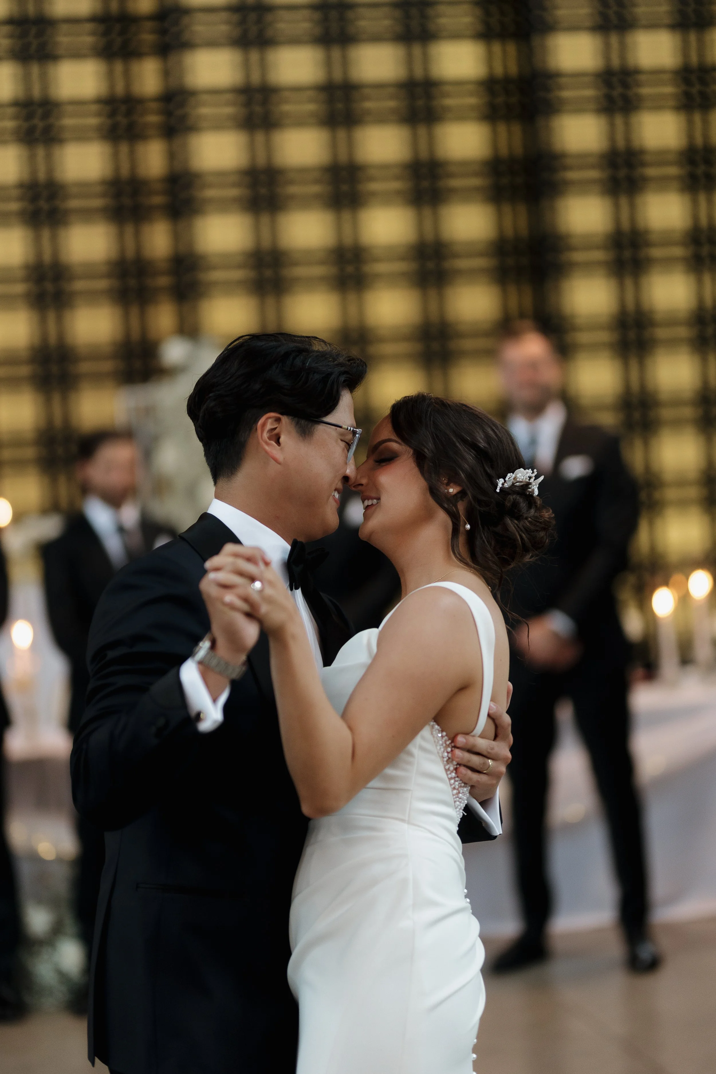 First dance at an elegant Cambridge Ontario wedding venue, captured by James and Alyson Photography