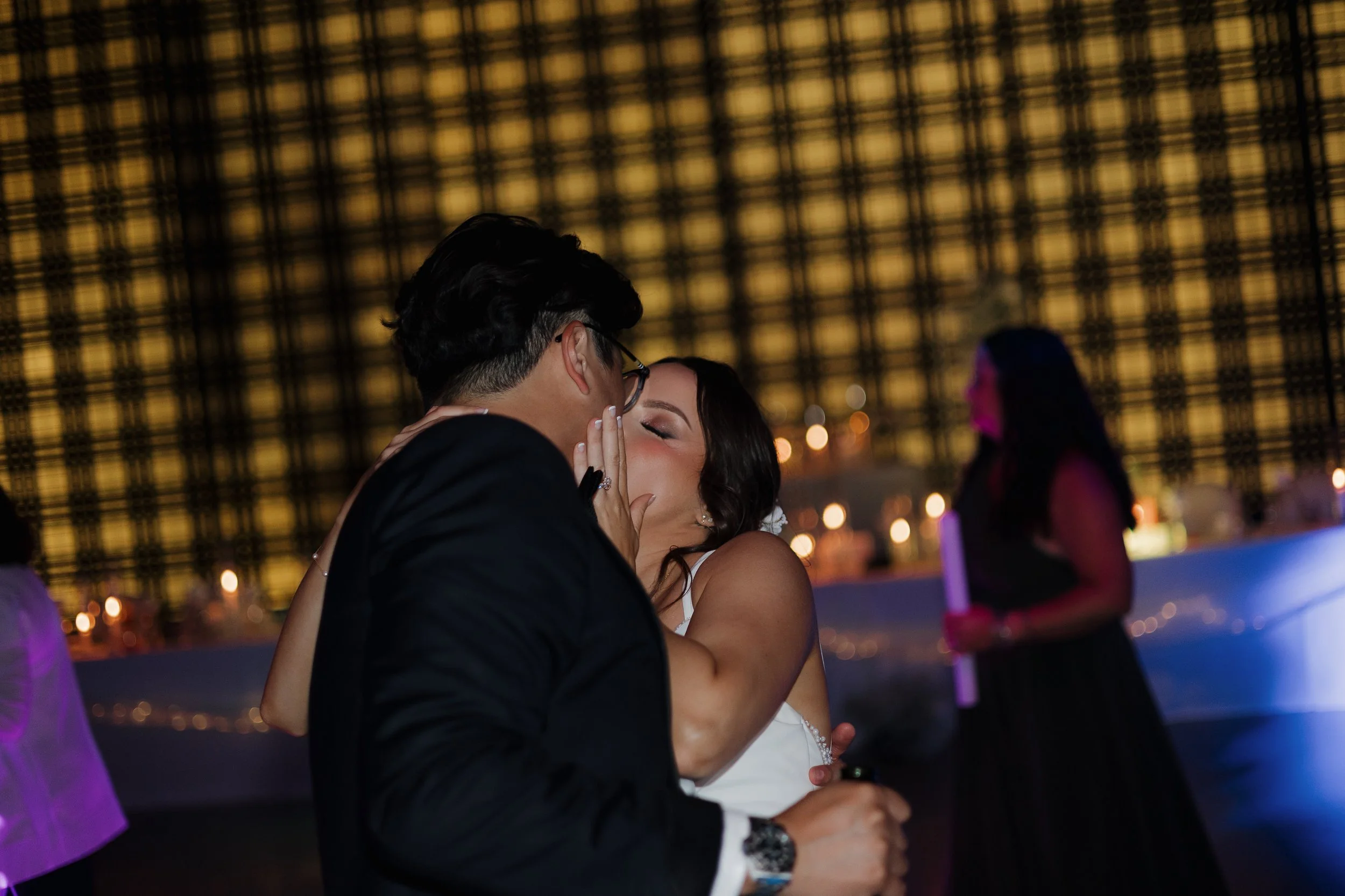 Guests celebrating during a Tapestry Hall wedding, photographed by James and Alyson Photography