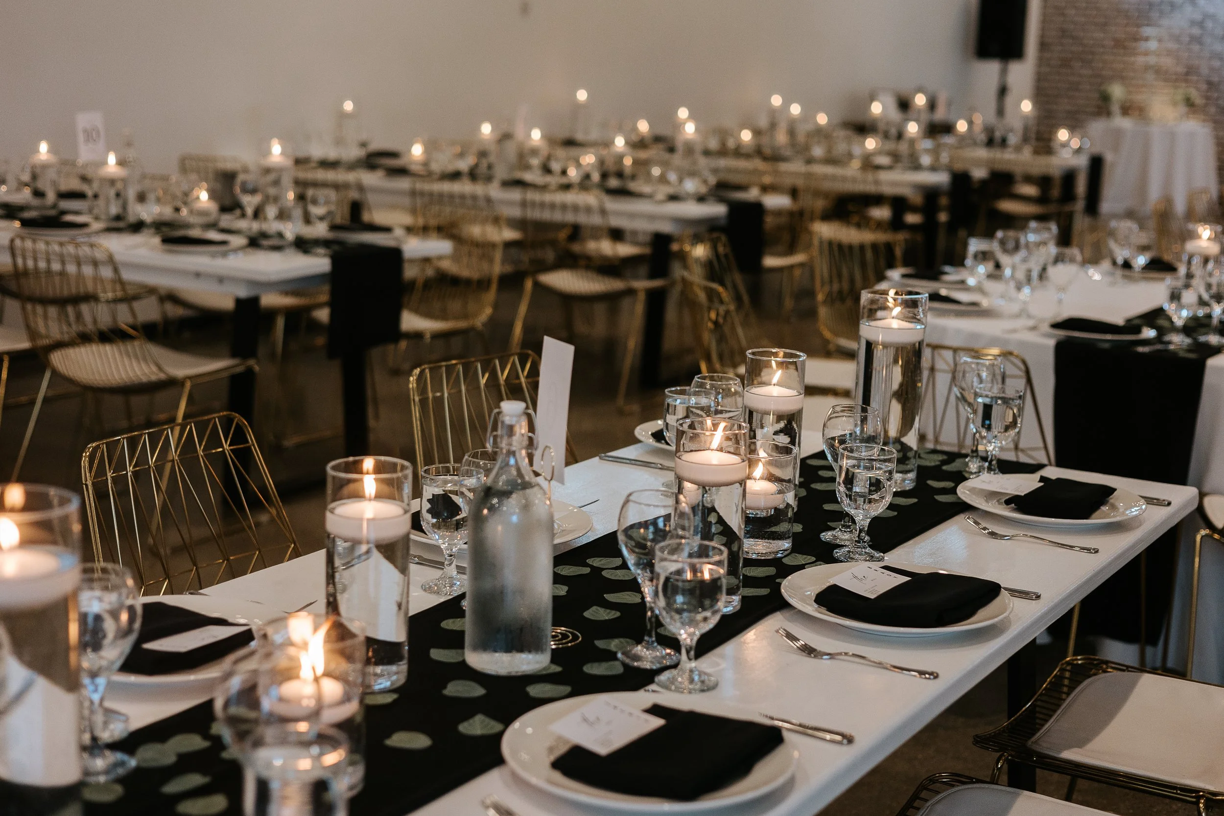 Reception detail shot at a Storehouse 408 wedding in Cambridge Ontario