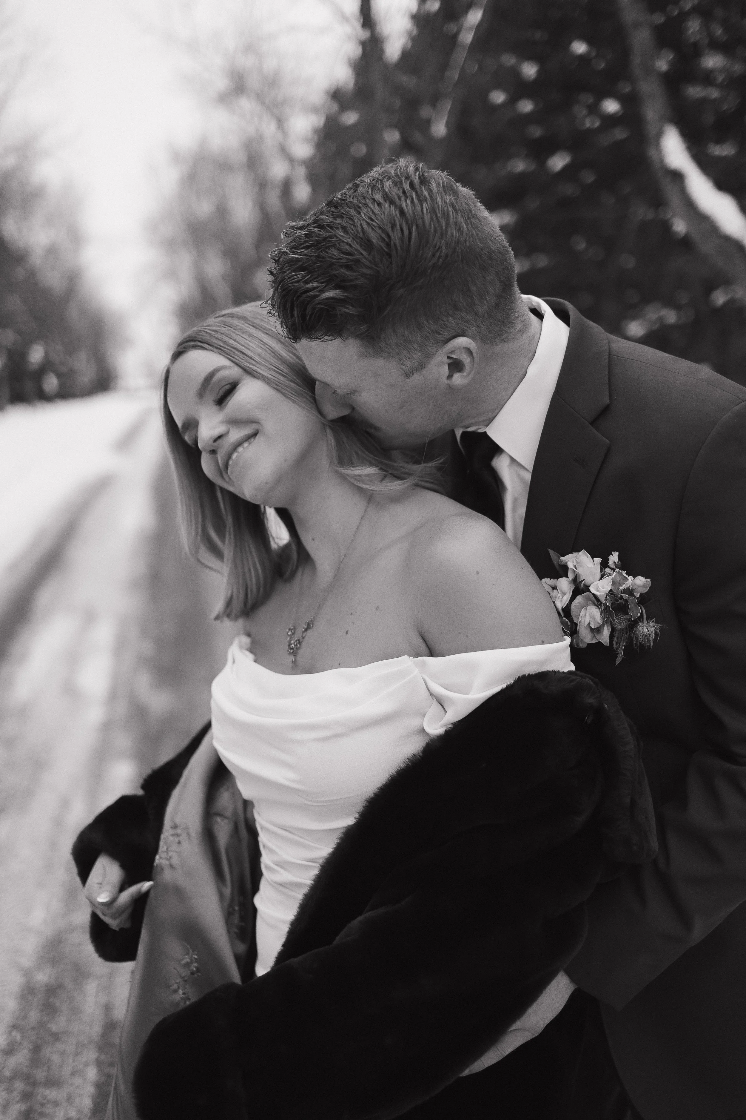 Couple portraits at a Roseville Estate wedding, photographed by James and Alyson Photo