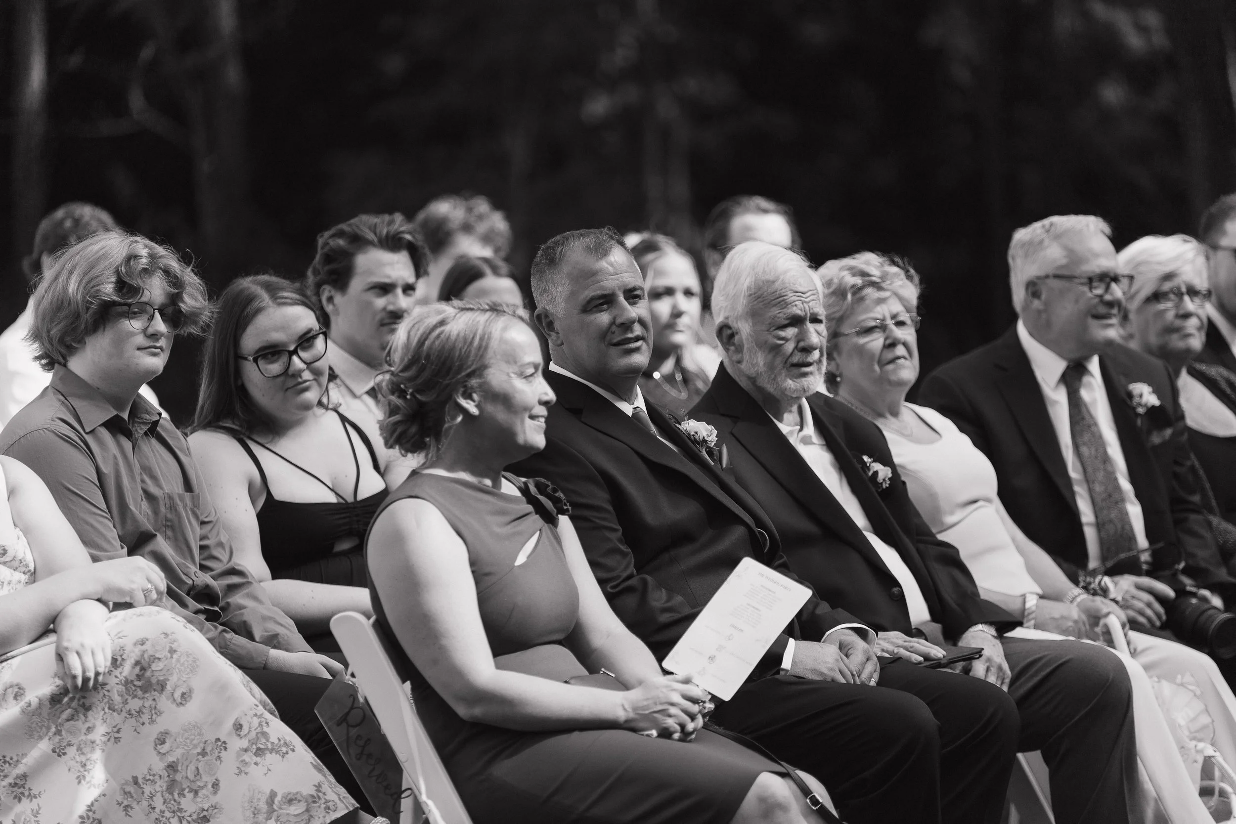 emotional guest reactions during the ceremony, Ontario wedding photography by James and Alyson Photography