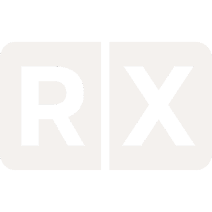 Black and white logo with the letters 'R' and 'X' separated by a vertical line, representing the symbol for prescription medication.