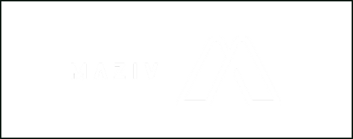 MAZIV logo on black background.