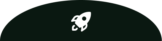 A black background with a white rocket icon centered.