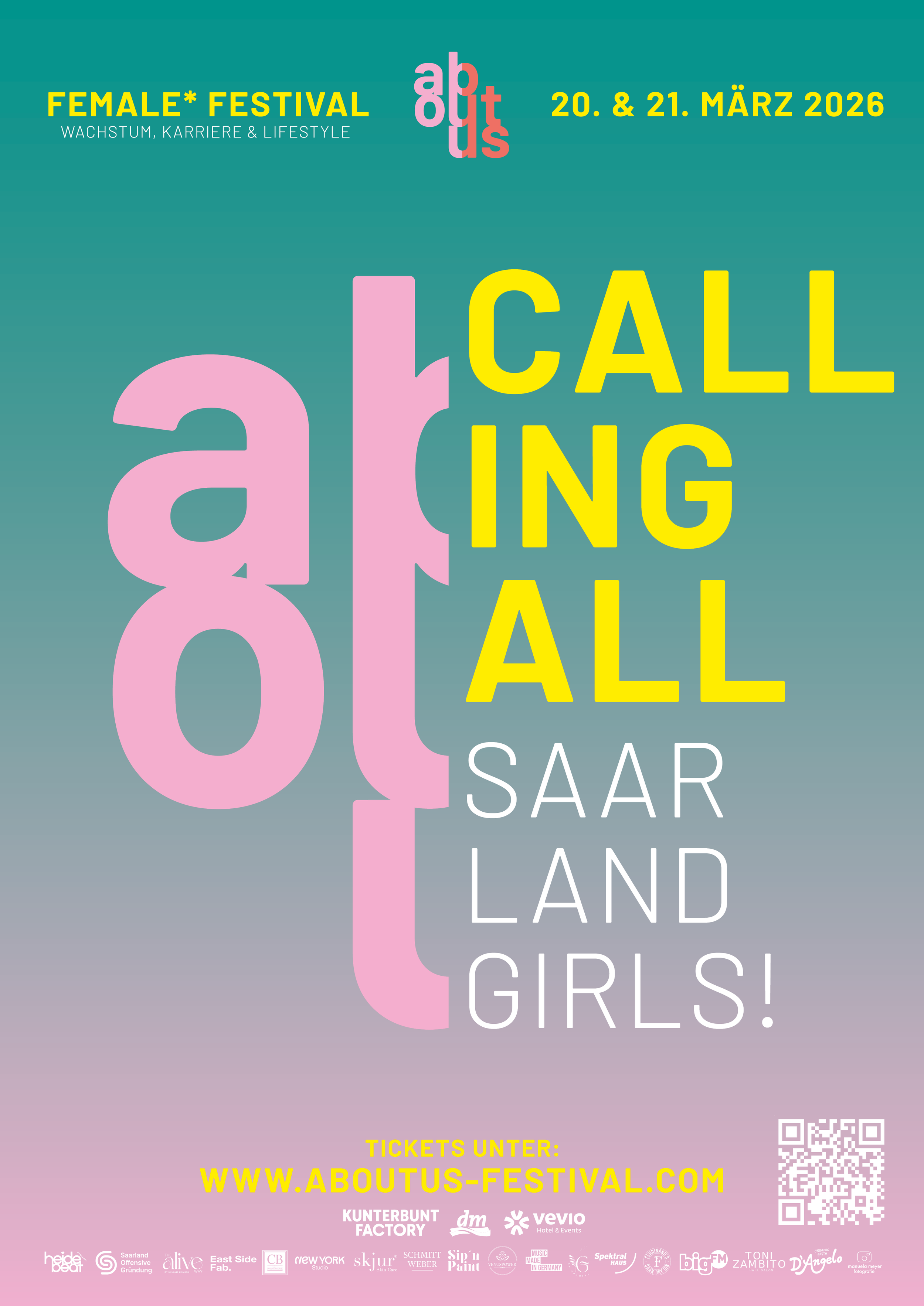 Plakatdesigns About Us Festival