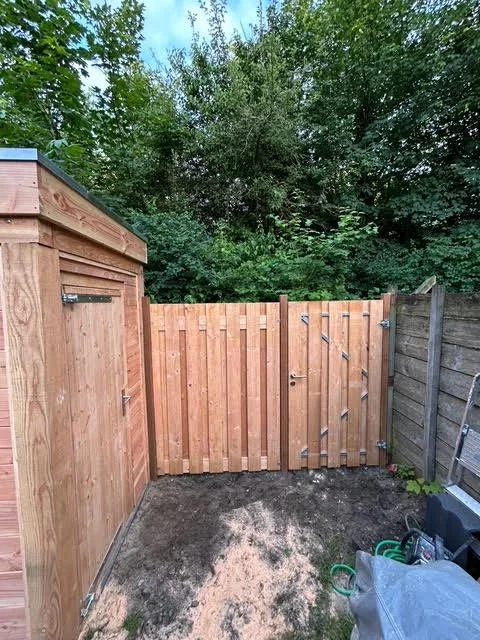 Een foto van een schutting