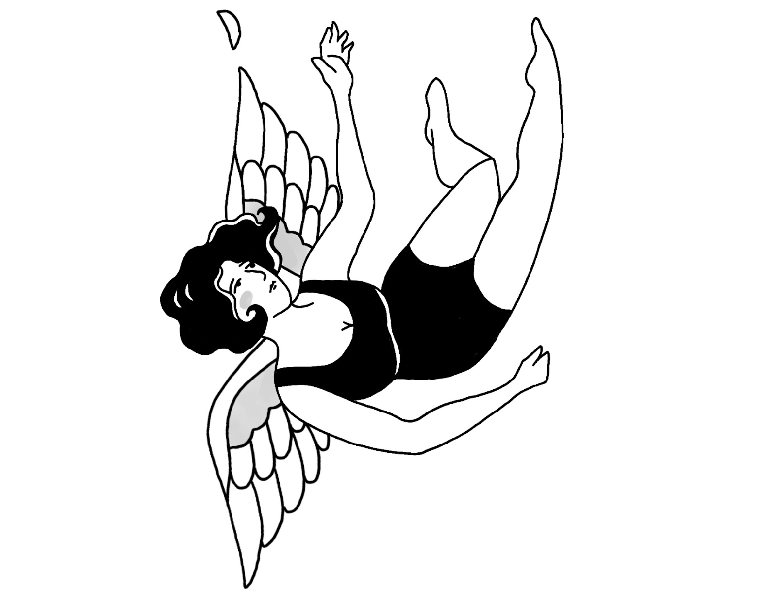 Fallen Angel Tattoo Design, Procreate, 2026