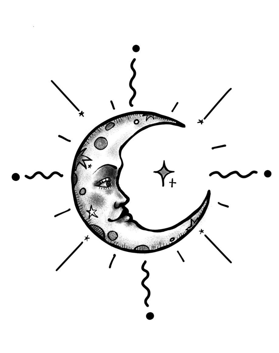 Moon Tattoo Design 
2024