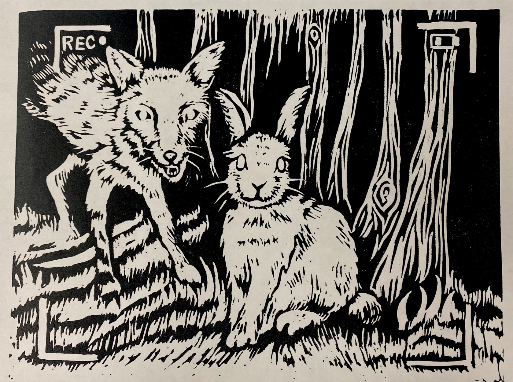 Are You Going to Help Me? 
Linocut print
2025