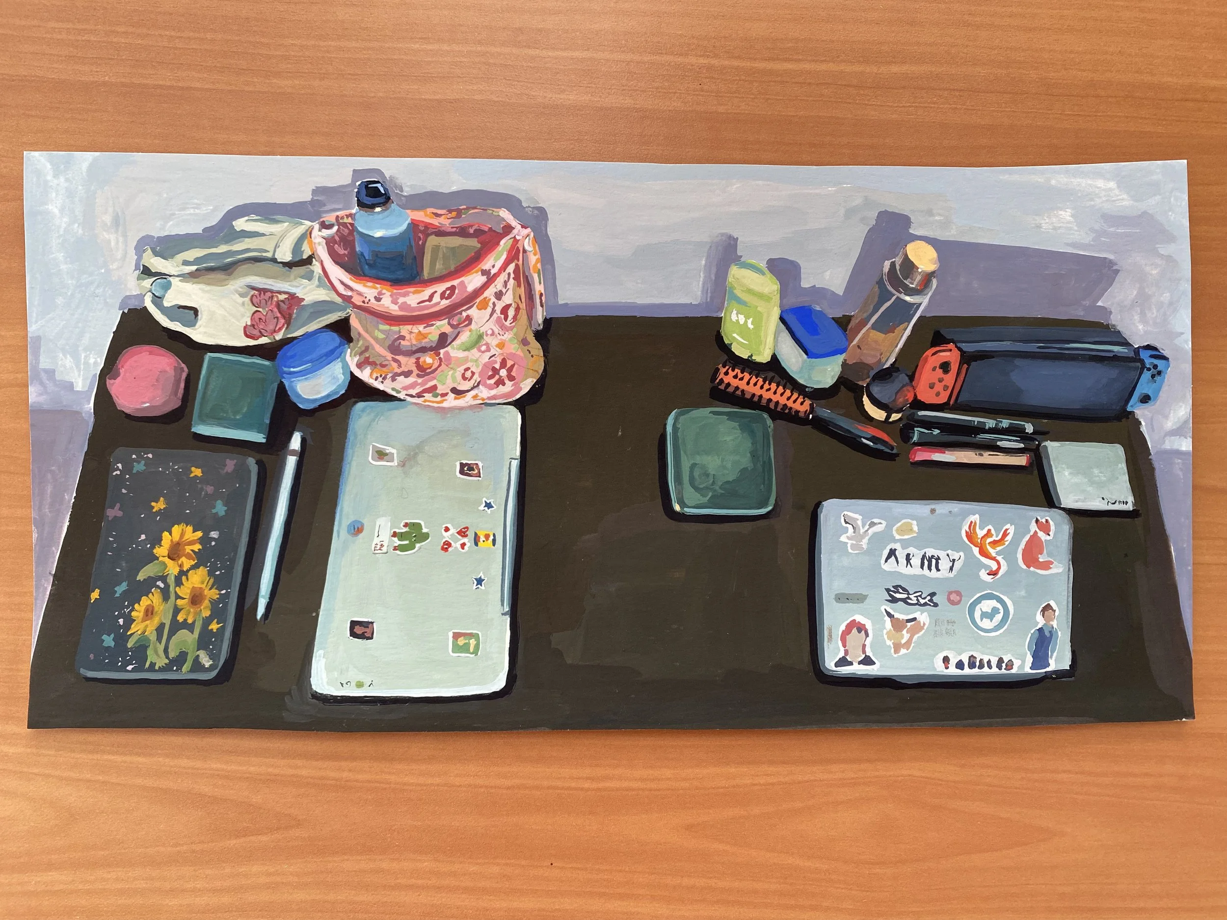 Essentials, for Sisters
Gouache on watercolor paper
2024