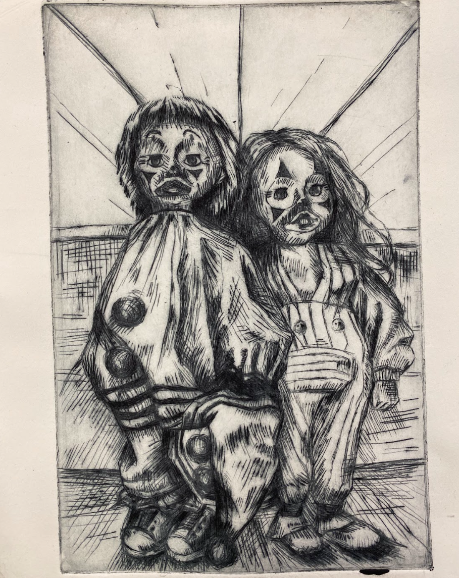 In This Life and the Next 
Copper plate dry point print
2025