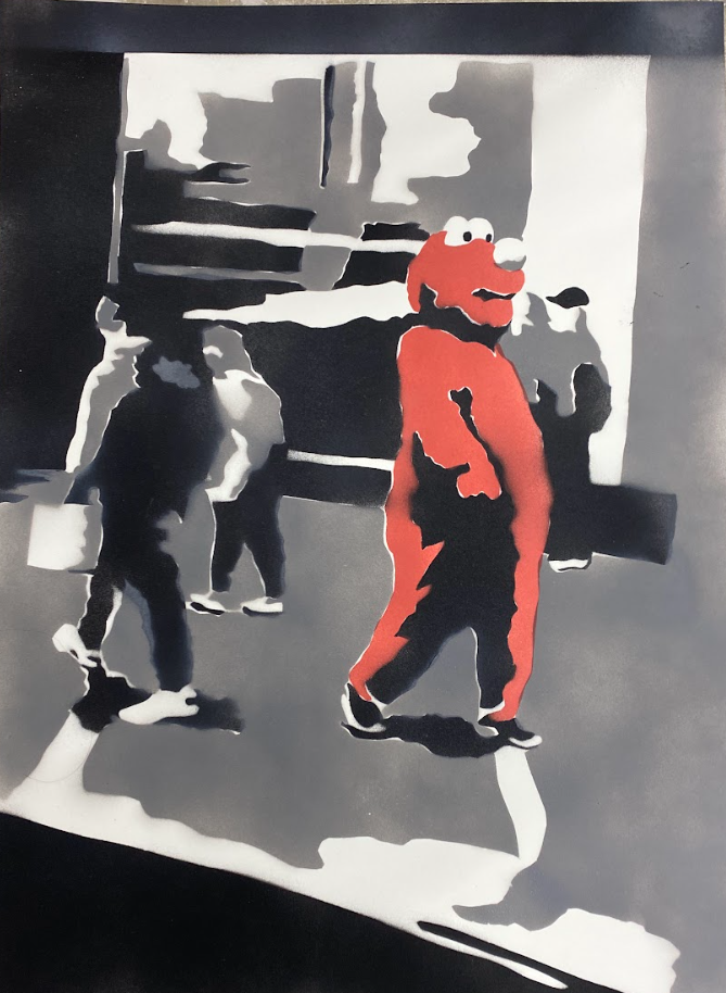 Trajectory 
Spray paint on paper
2025