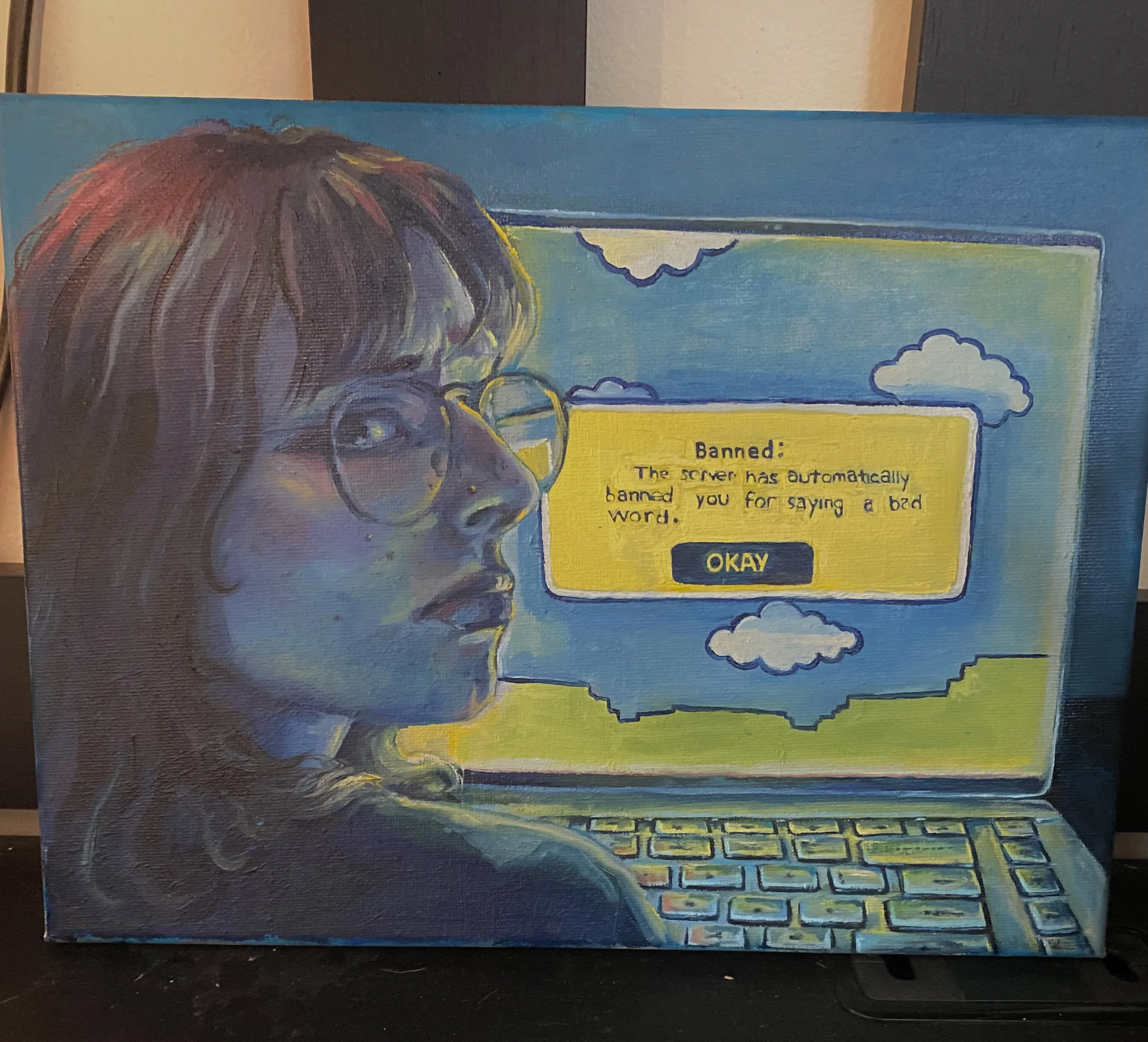 But I Just Typed in my Name!
Oil and acrylic on cavas
2024