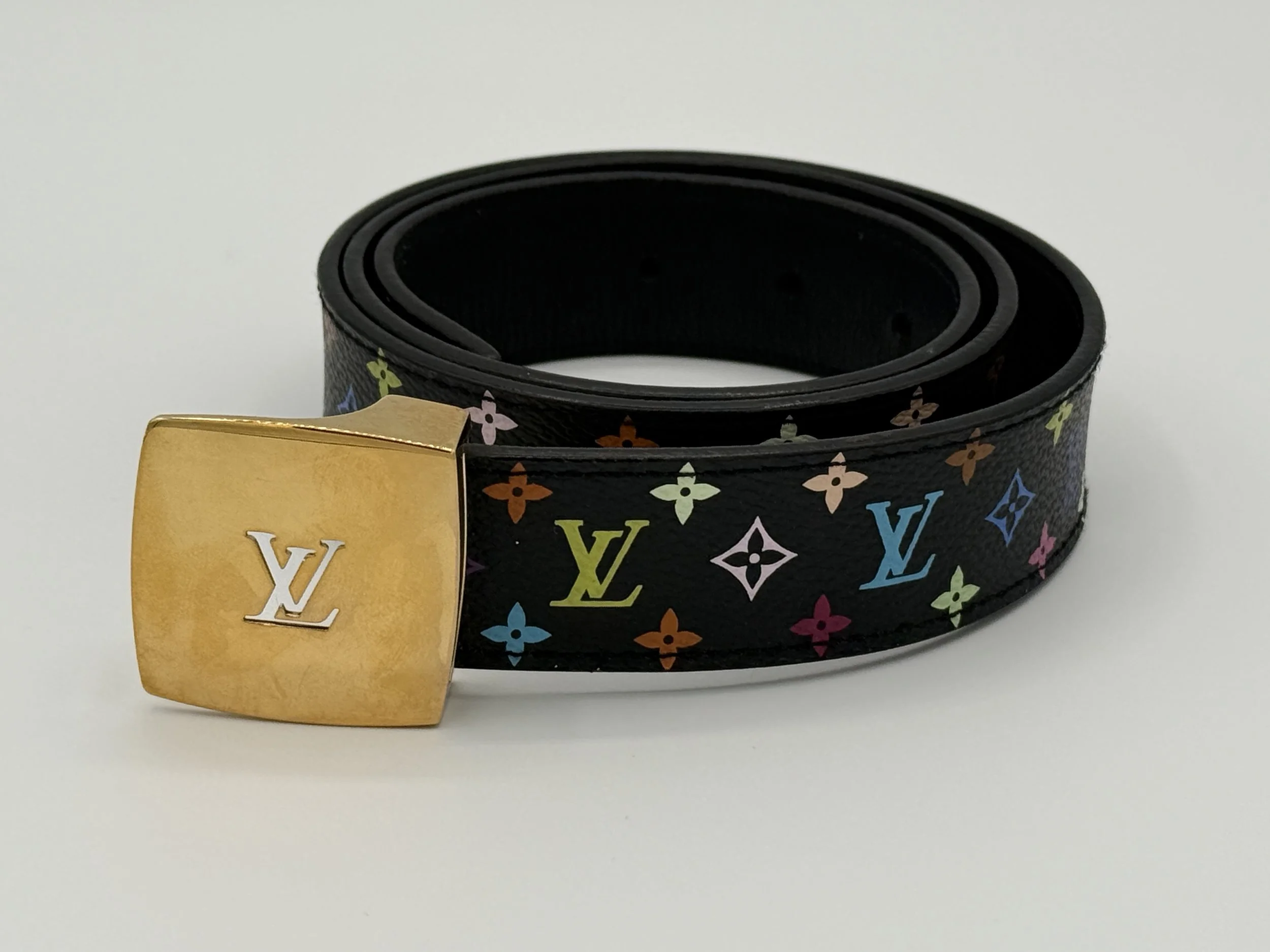 Louis Vuitton Black Multicolor Murakami Belt (Size 80)