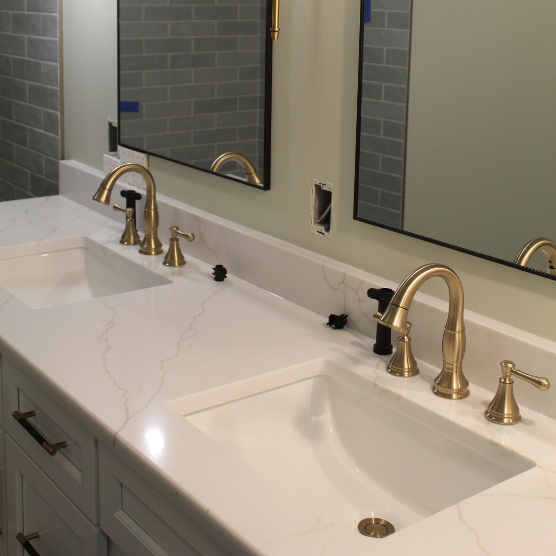 Bathroom faucet fixture installation by DC Dedicated Plumbing.