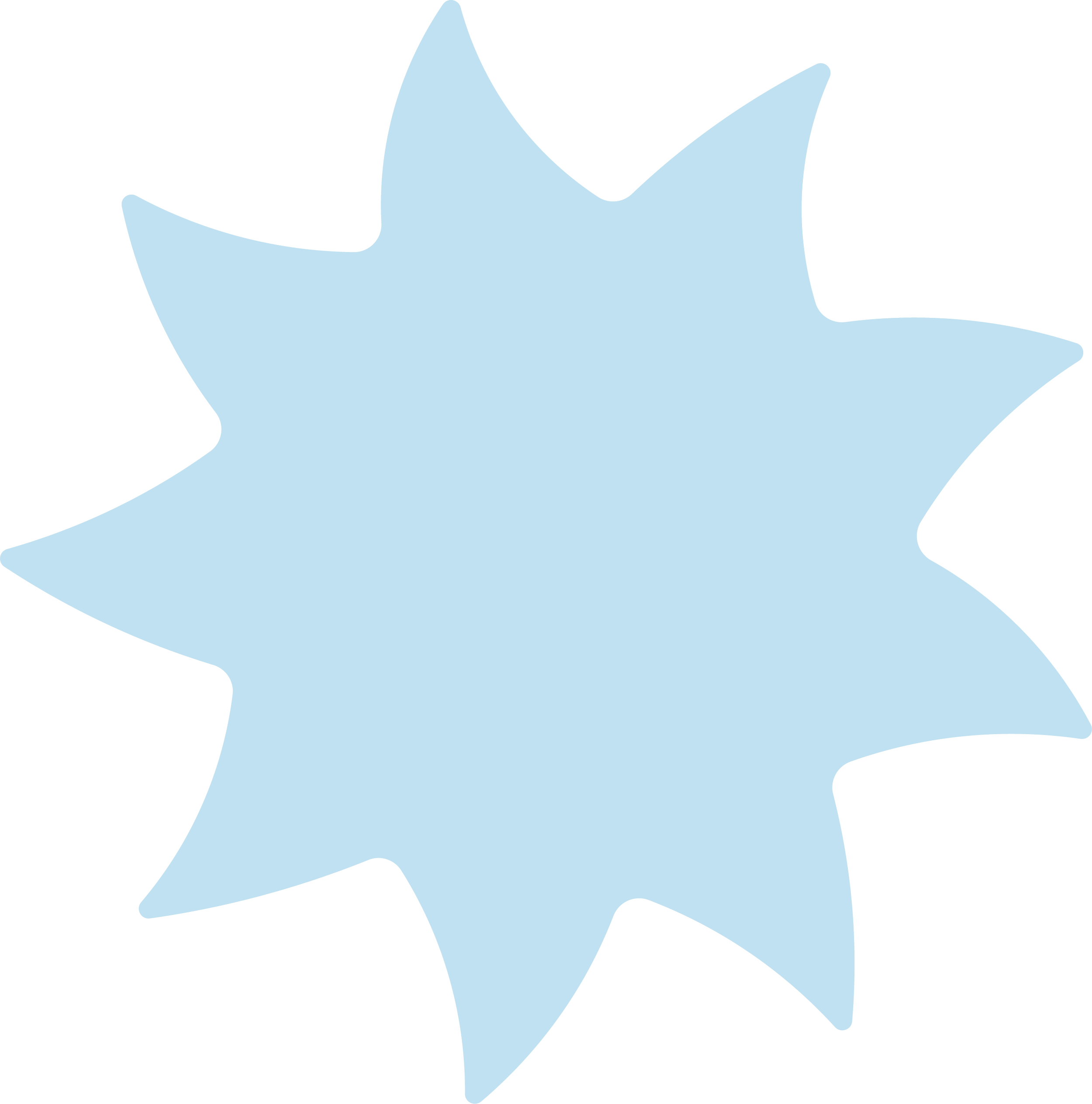 Light blue star-shaped figure with multiple points