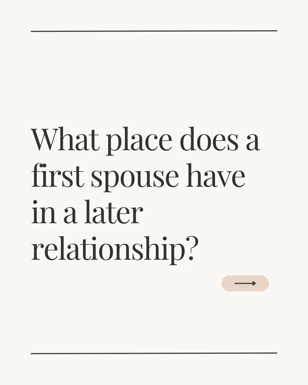 Life did not begin when we showed up to &ldquo;the dance&rdquo;. Any first love in our life or in our partner&rsquo;s, any important relationship like an engagement or a first marriage, just cant be erased. When we try to hide it, forget it, we are n