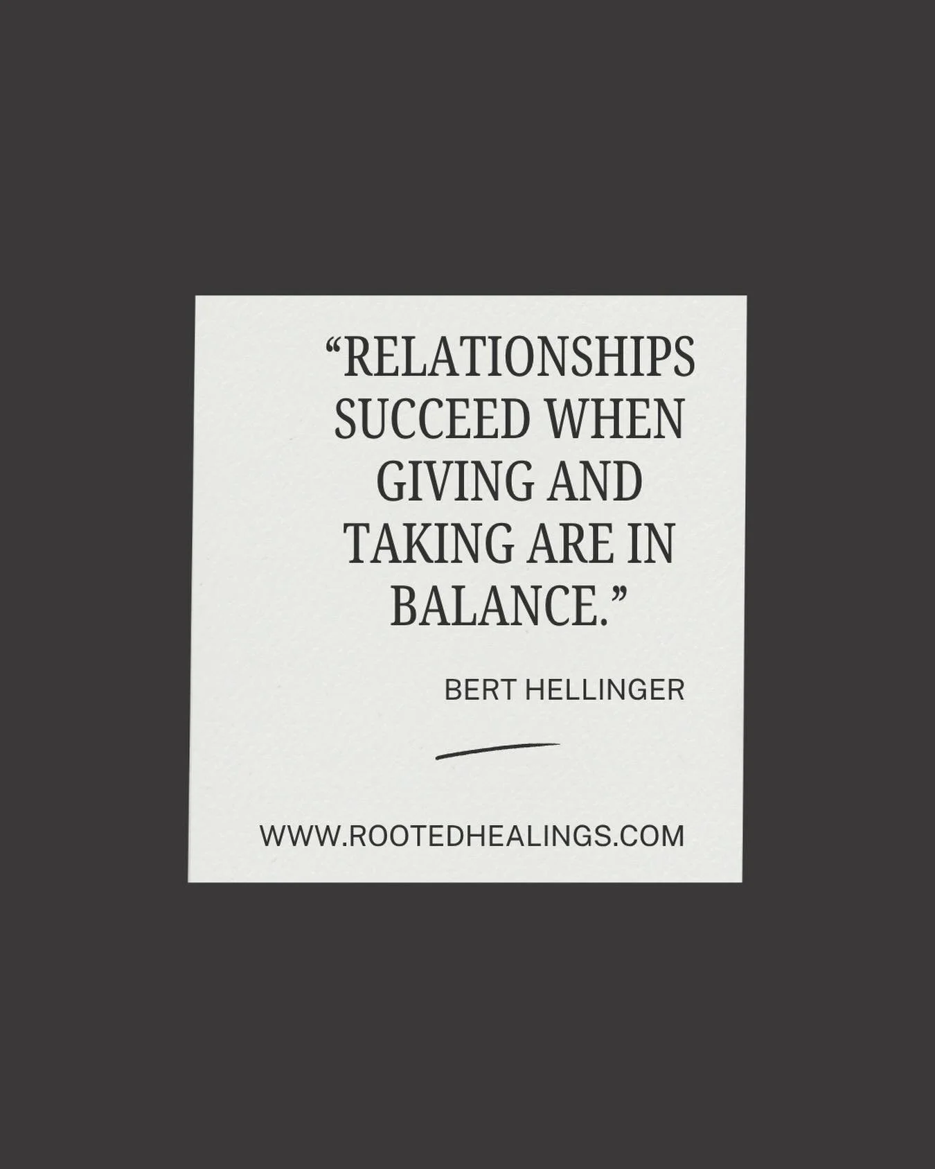 One of the core principles of systemic theory is the balance between giving and receiving which reflects a natural movement towards reciprocity.&nbsp;&nbsp;When this is disrupted, then tensions are bound to arise and the relationship will eventually 