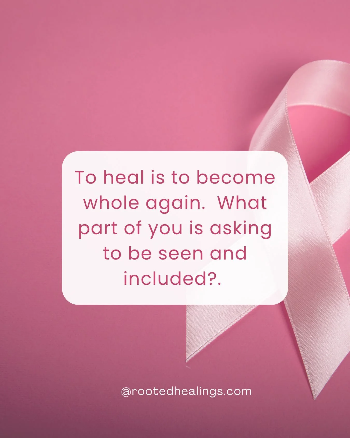 Healing is not just about curing something, it is an invitation to something much greater.  Family Constellations taught me to think systemically.  We are much more than just our bodies, and we are not just individuals in a vacuum.  If we just focus 
