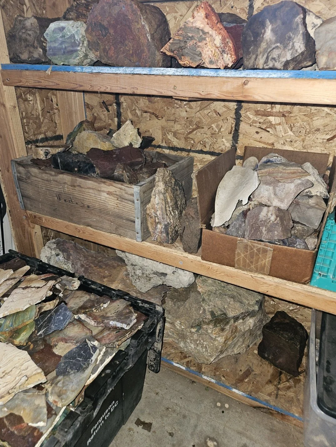 Gemstones waiting to be slabbed