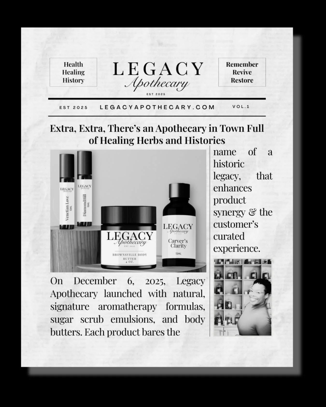 Saturday was a hit! Our products went home to do the good work of promoting wellness and healing! What a joy! Thank you to everyone who stopped by our table to learn more about our brand! We hope to see you again soon! 

Our website is launching this