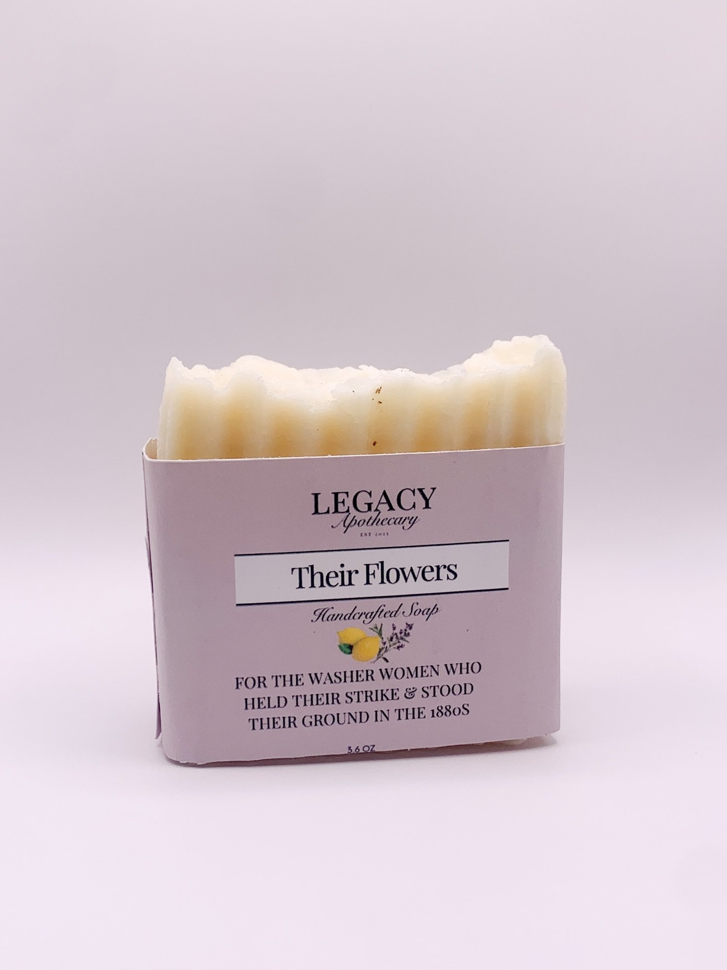 Their Flowers&mdash; This is me giving them, the Washer Women of the lates 1880s South, their flowers. 

In other news, this little soap here just SOLD OUT! It&rsquo;s sweet, laced in lavender and Lemon, all natural soap made from real oils and old f