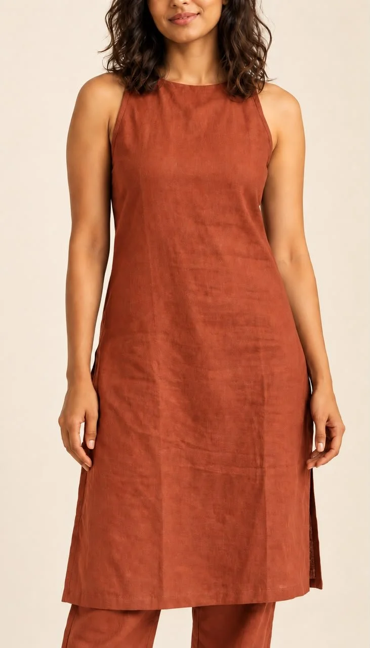 Terracotta Linen Set Wear