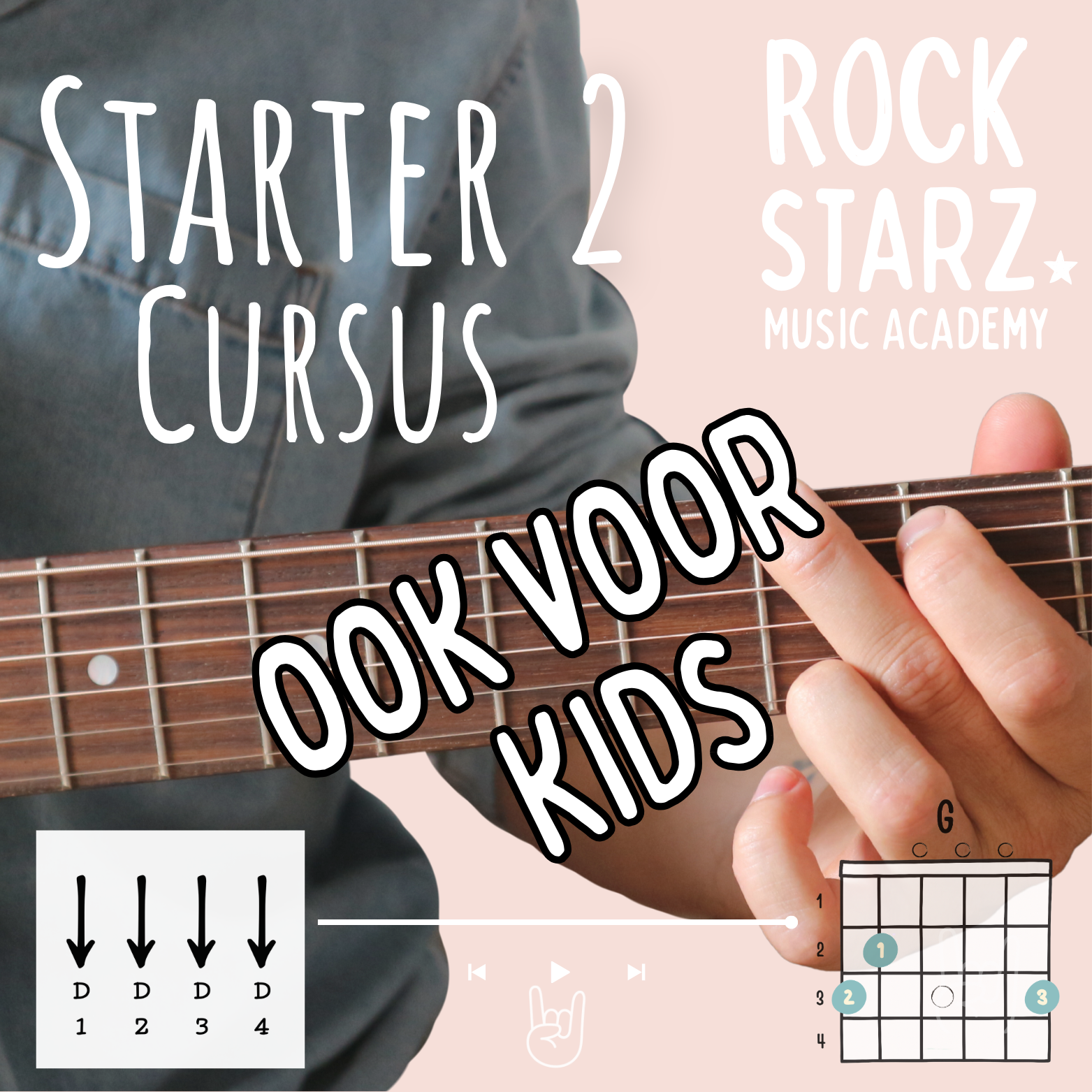 Gitaarles kinderen ,kids, leer gitaar, cursus, vervolgsnel